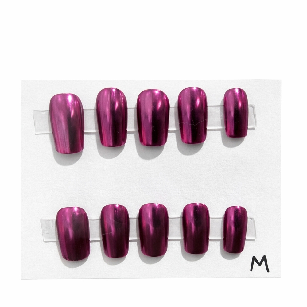 Metallic Pink Press-On Nails